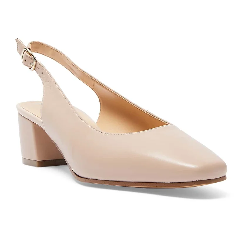 Garland Heel in Blush Leather