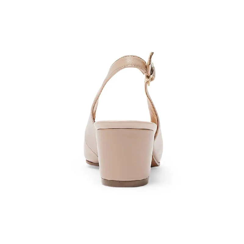 Garland Heel in Blush Leather