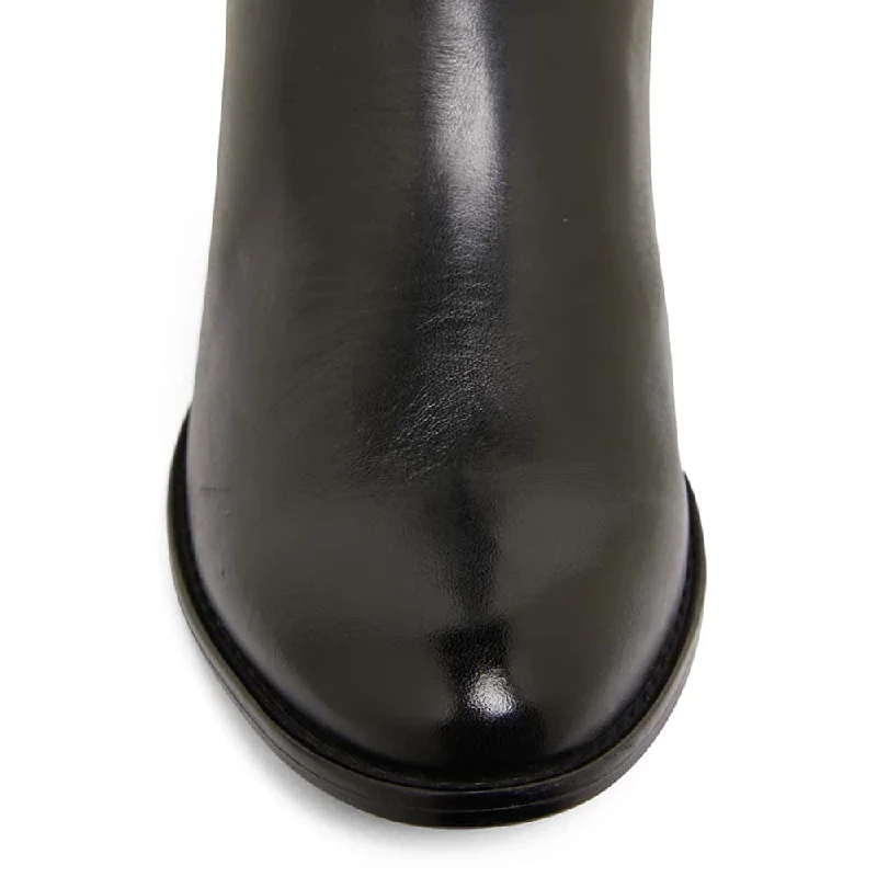 Gianna Boot in Black Leather