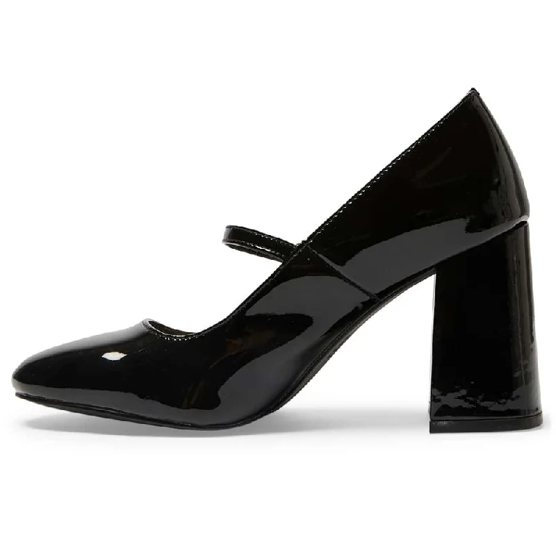 Gina Heel in Black Patent