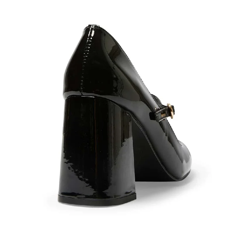 Gina Heel in Black Patent