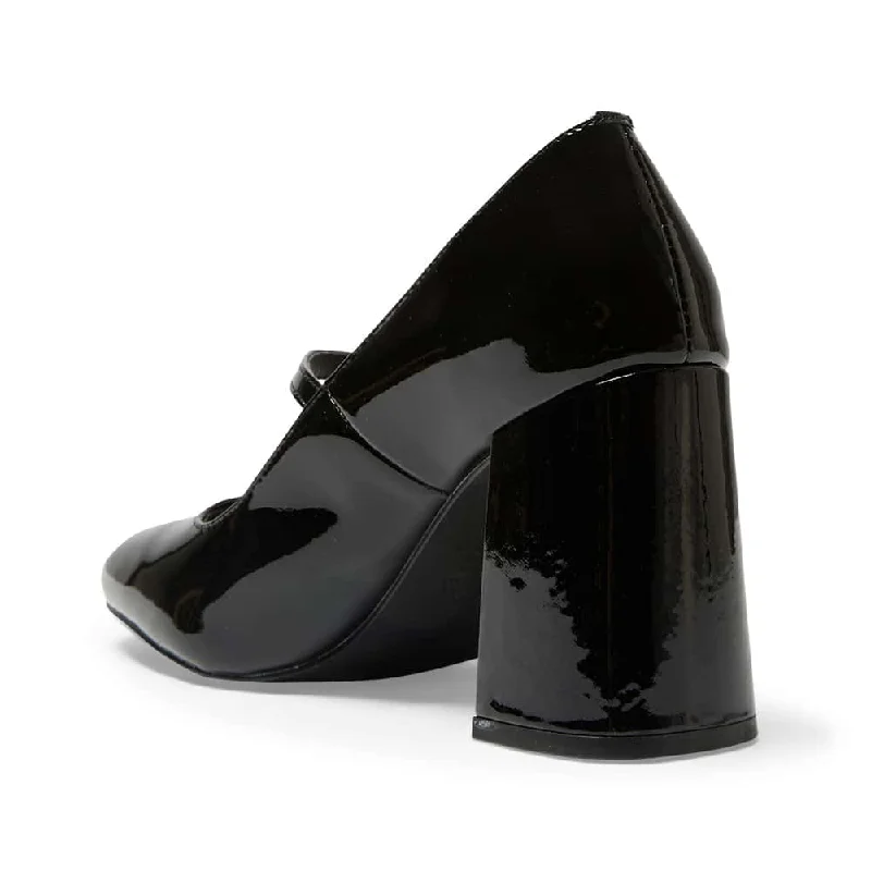 Gina Heel in Black Patent