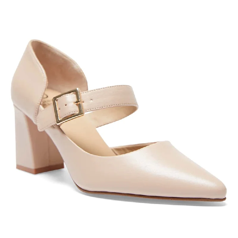 Giselle Heel in Blush Leather