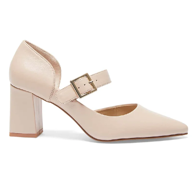 Giselle Heel in Blush Leather