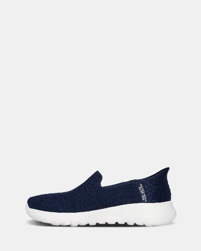 Go Walk Joy Slip In Navy/White