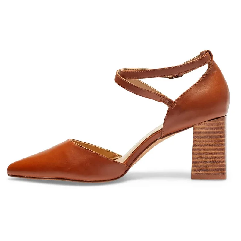 Gwyneth Heel in Cognac Leather