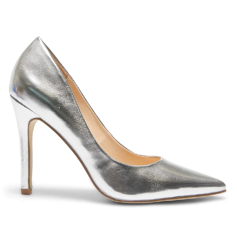 Harbour Heel in Silver Metallic