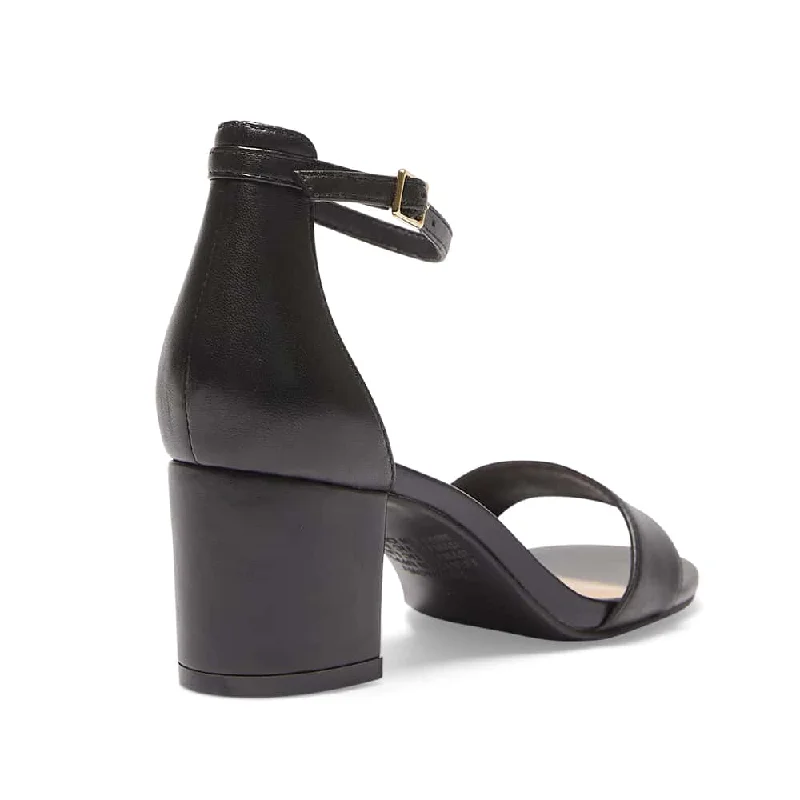 Harmony Heel in Black Leather