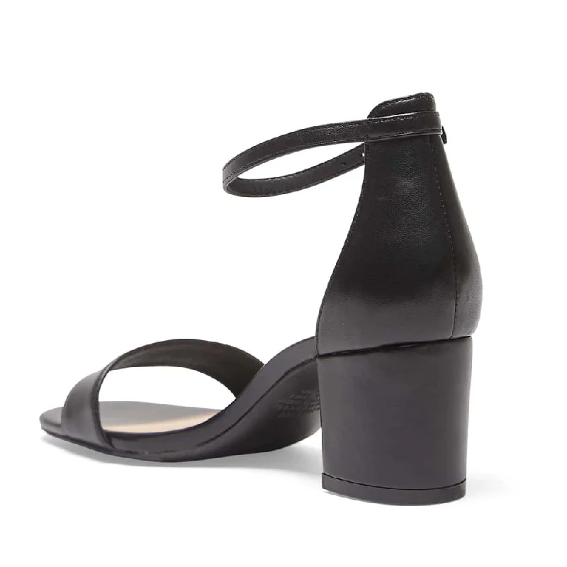 Harmony Heel in Black Leather