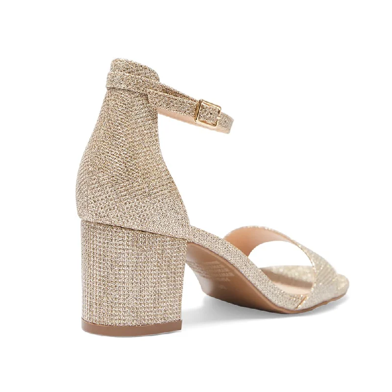 Harmony Heel in Gold Fabric