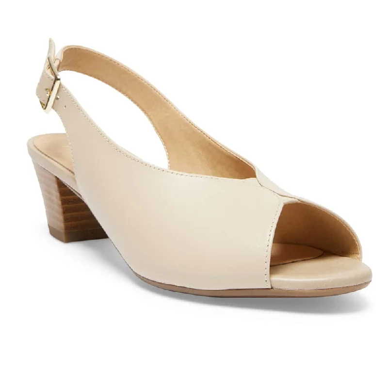 Hilda Heel in Nude Leather