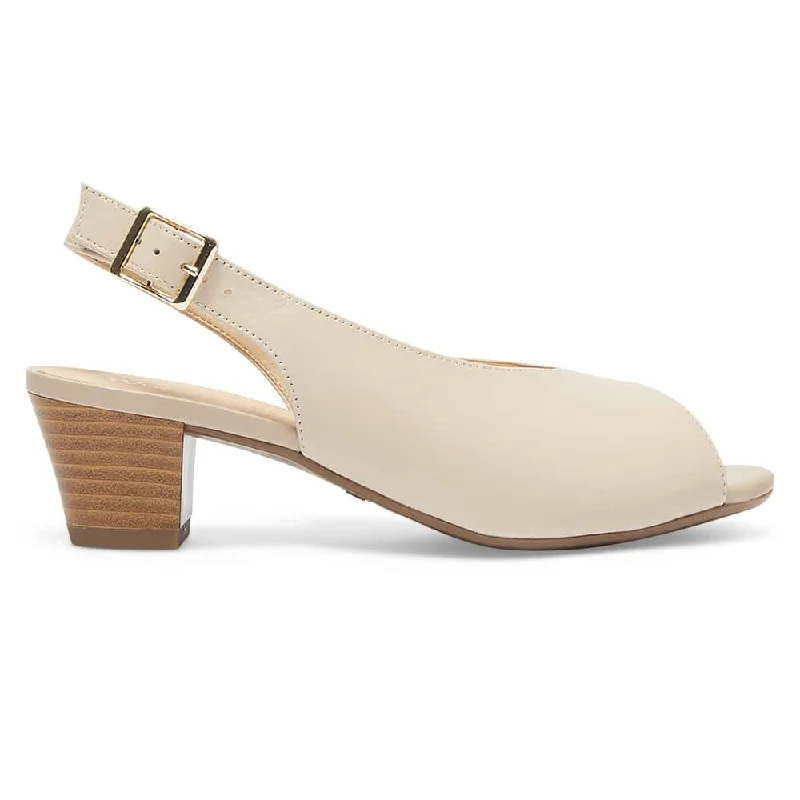 Hilda Heel in Nude Leather