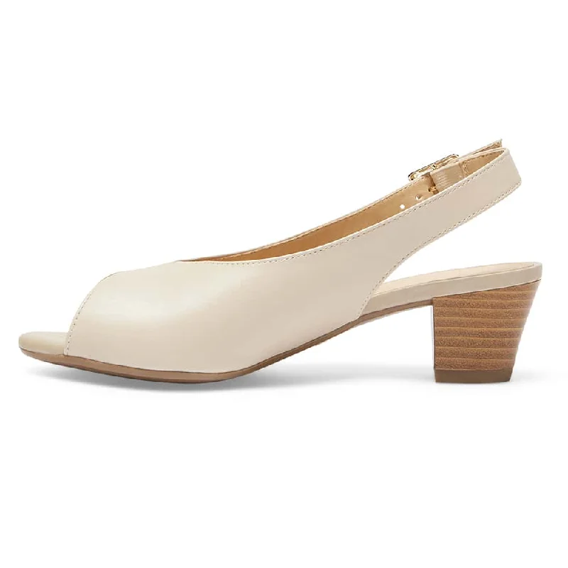 Hilda Heel in Nude Leather