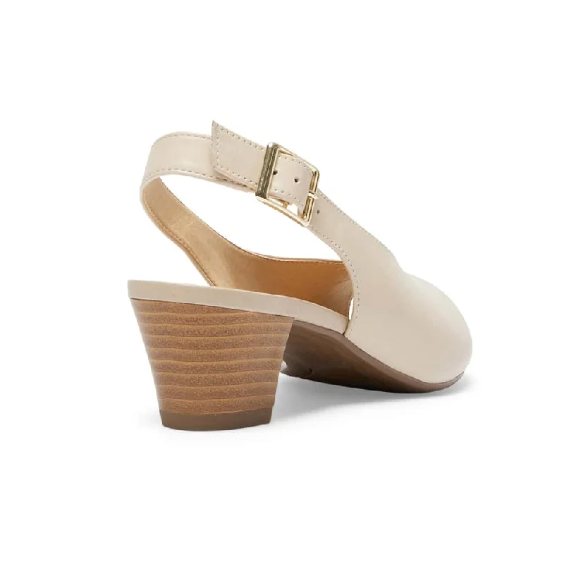 Hilda Heel in Nude Leather