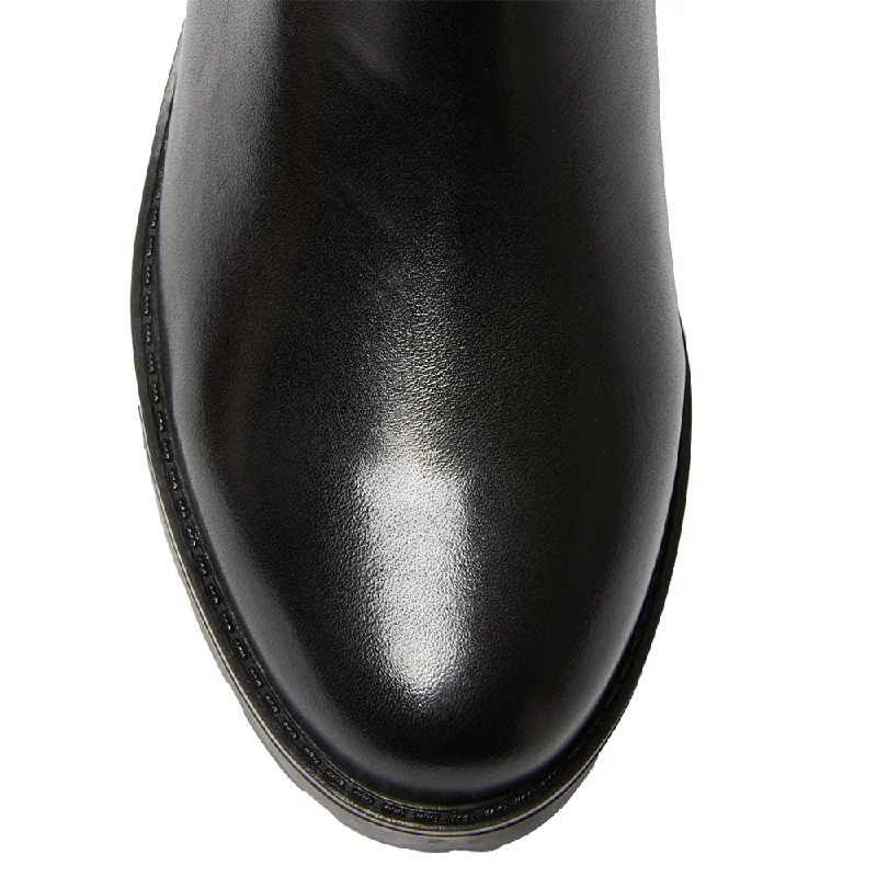 Indigo Boot in Black Leather