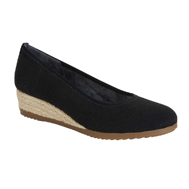 Inferno Espadrille in Black Fabric