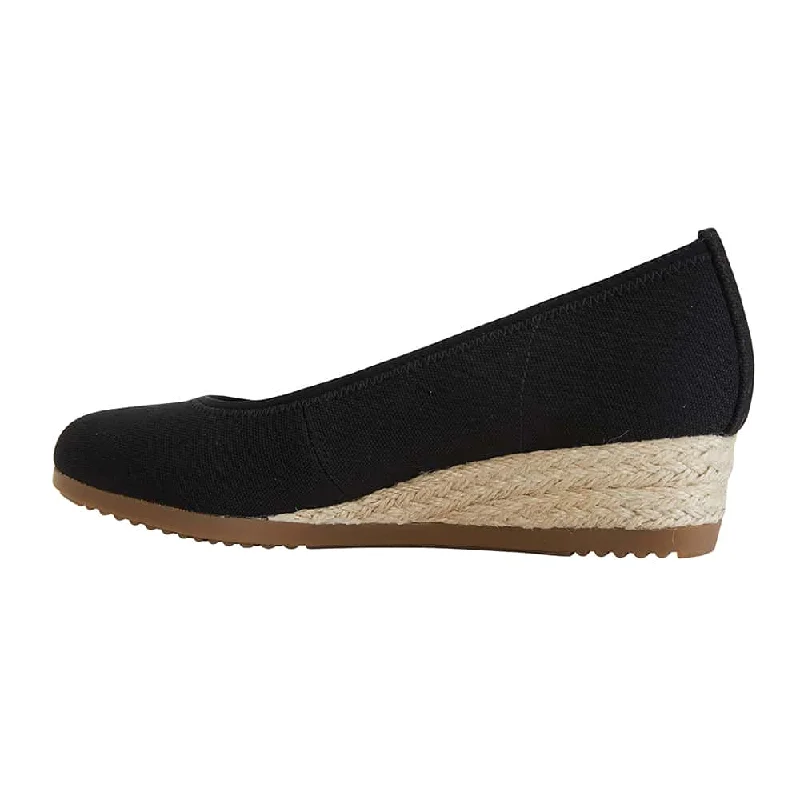 Inferno Espadrille in Black Fabric