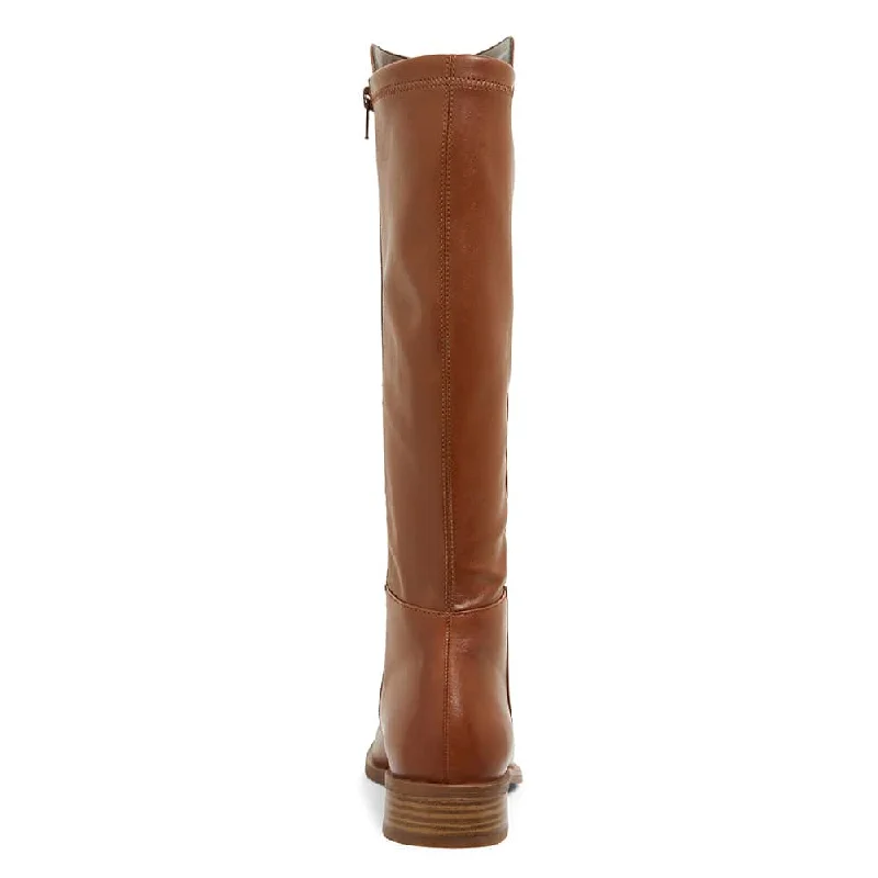 Jackpot Boot in Mid Brown Leather