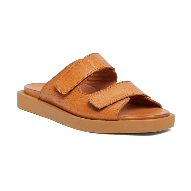 Jaffa Slide in Cognac Leather