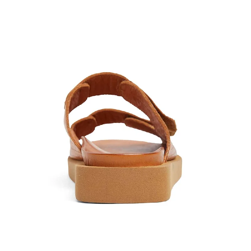 Jaffa Slide in Cognac Leather