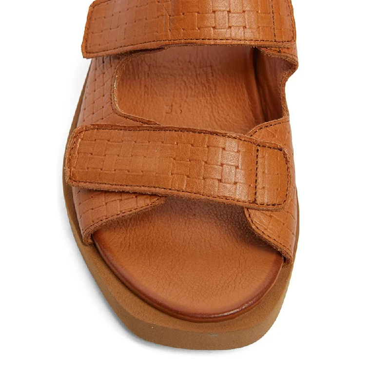 Jaffa Slide in Cognac Leather