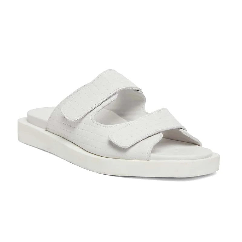 Jaffa Slide in White Leather