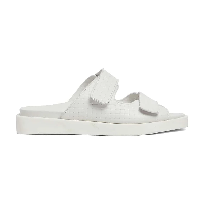 Jaffa Slide in White Leather