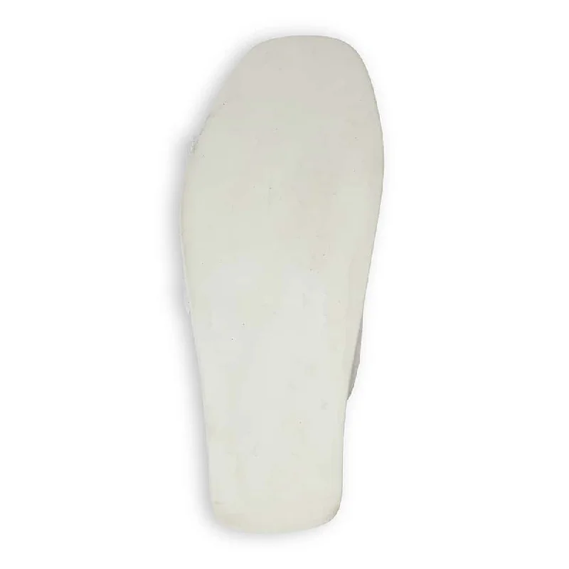 Jaffa Slide in White Leather