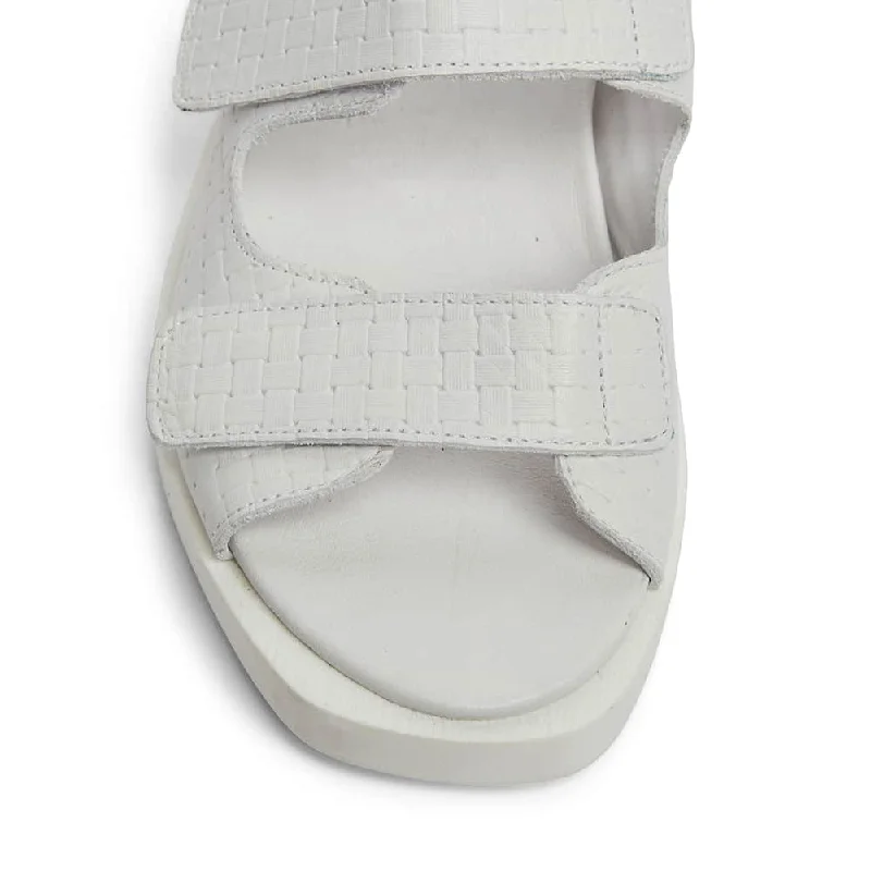 Jaffa Slide in White Leather