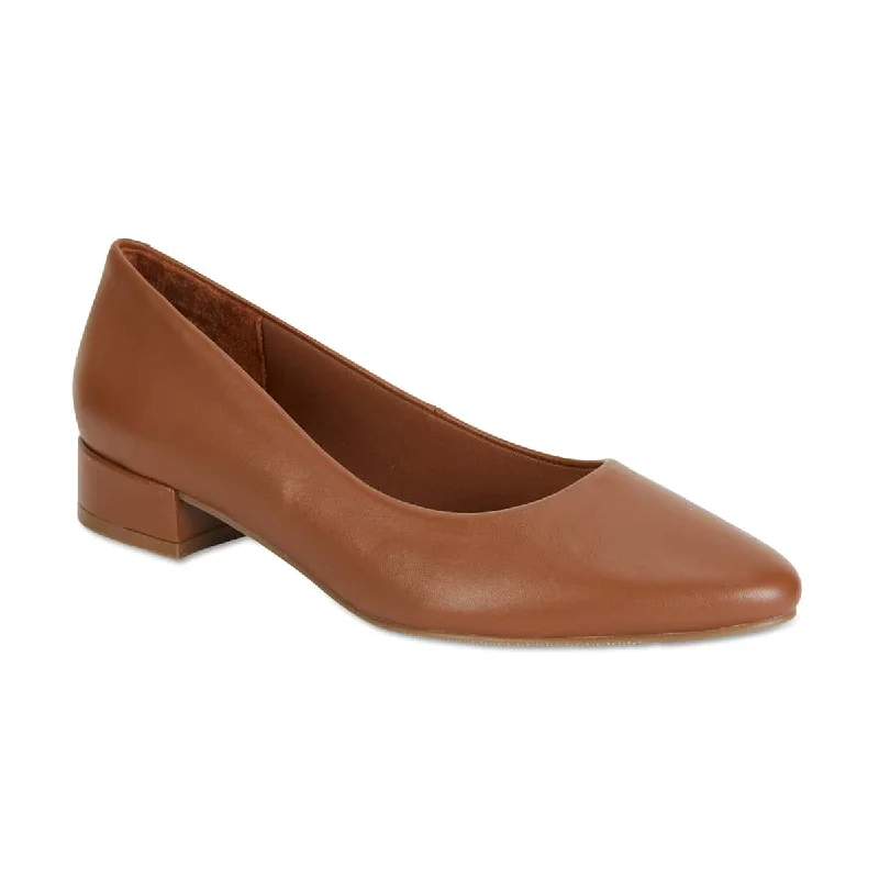 Janine Heel in Cognac Leather