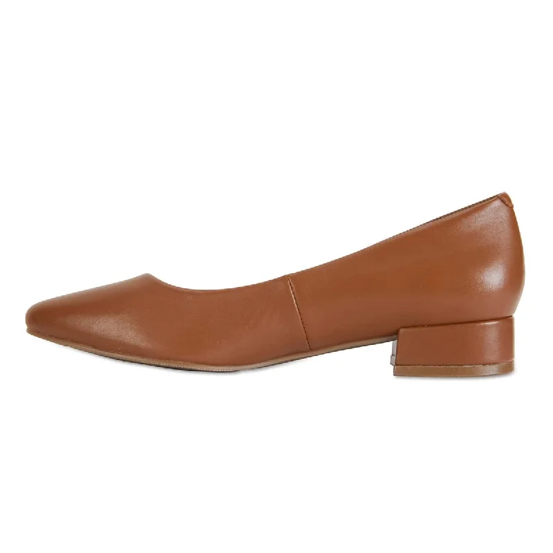 Janine Heel in Cognac Leather