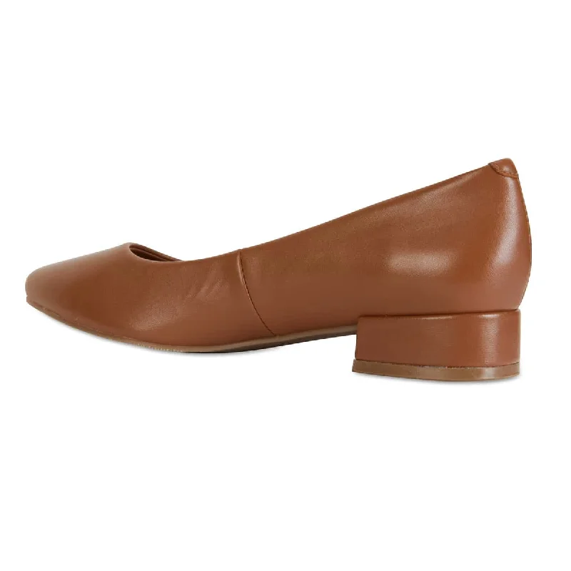 Janine Heel in Cognac Leather