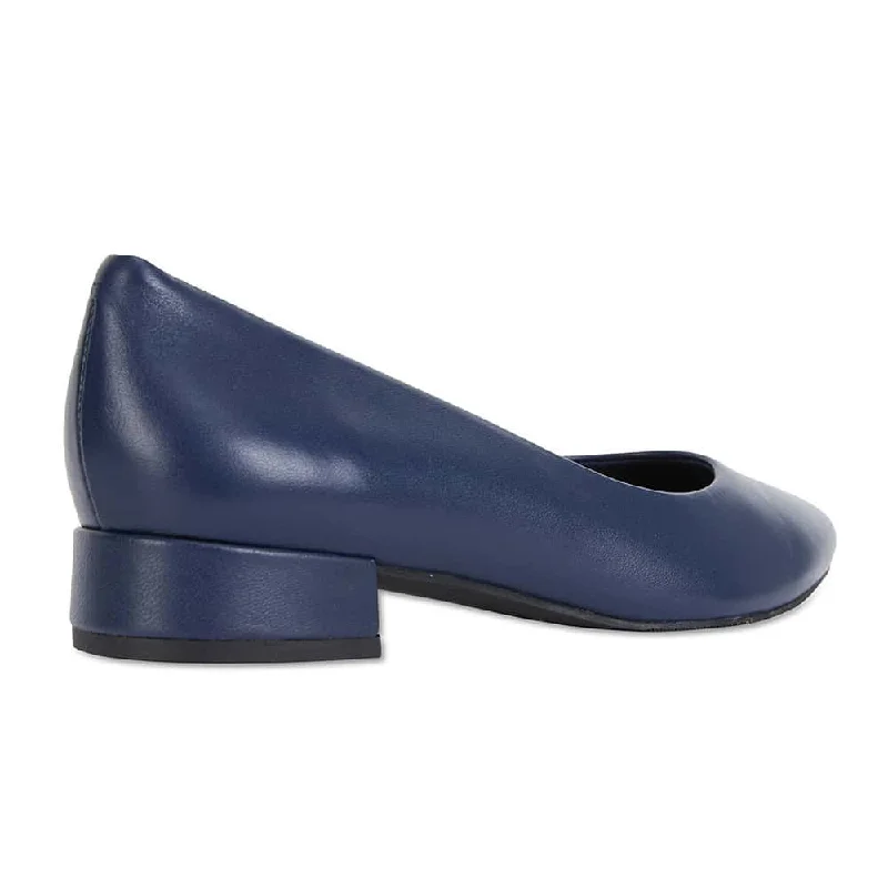 Janine Heel in Navy Leather