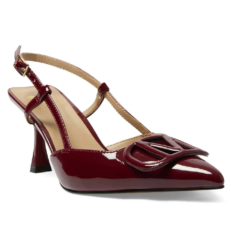 Josie Heel in Wine Patent