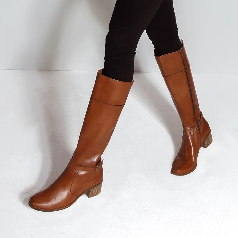 Junction Boot in Mid Brown Leather