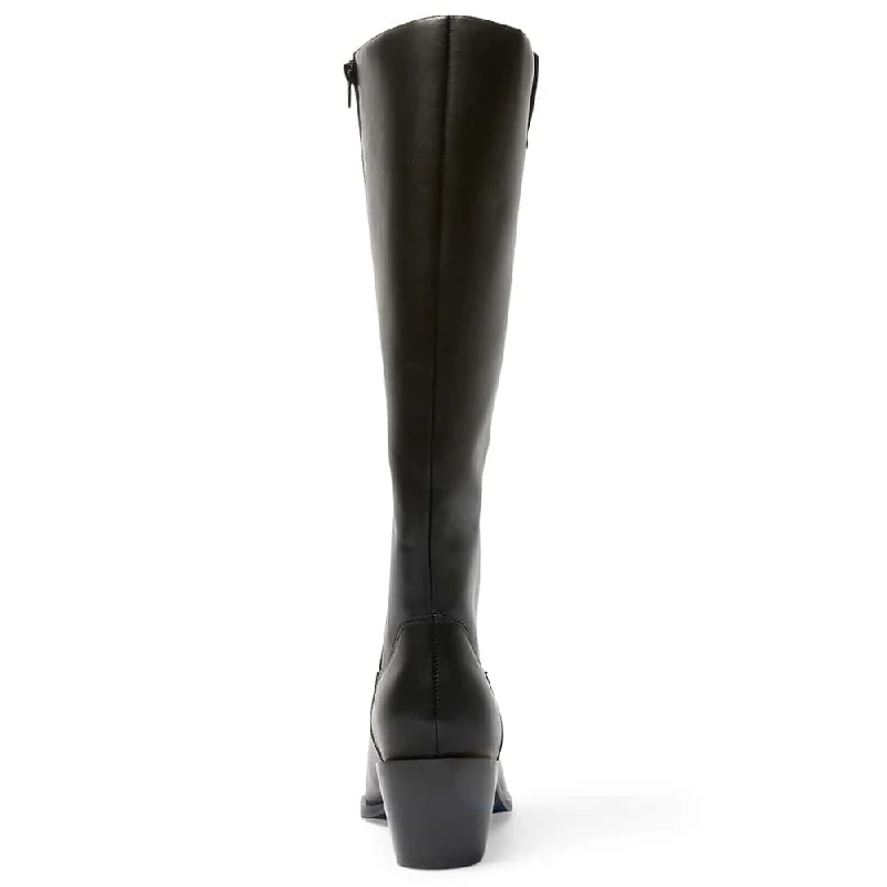 Justice Boot in Black Leather