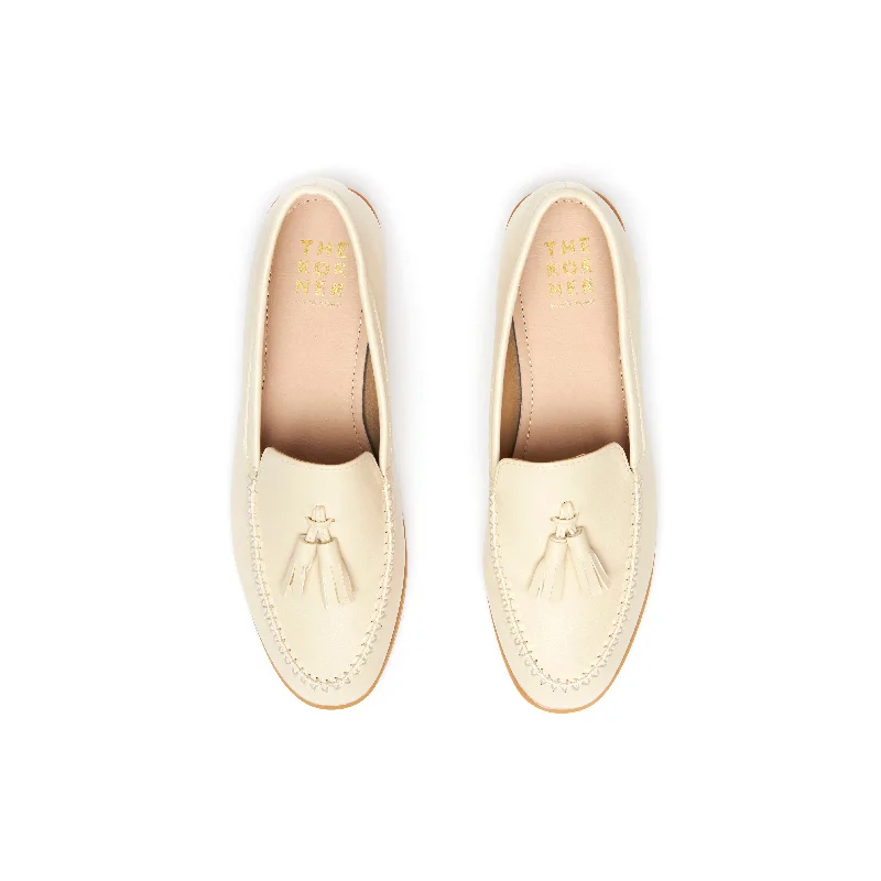 Kath Tassel Loafers - Beige ( BEI )