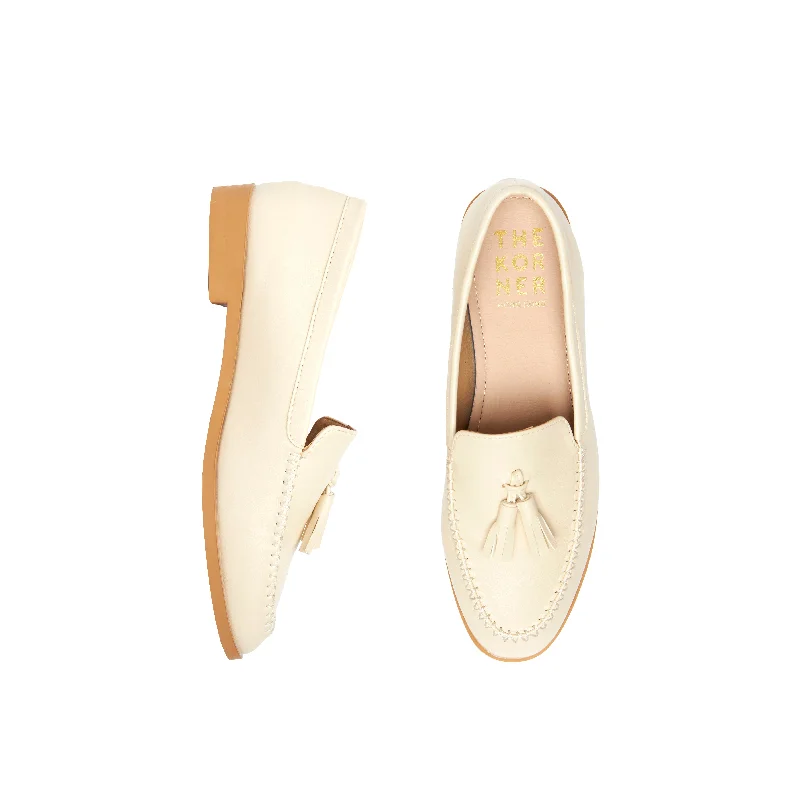 Kath Tassel Loafers - Beige ( BEI )