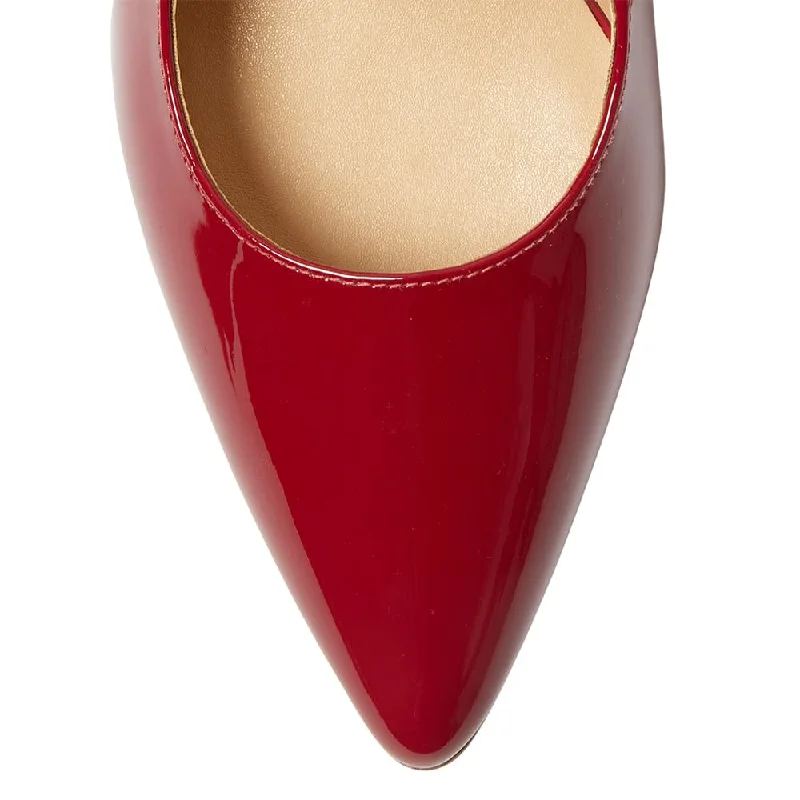 Kelly Heel in Cherry Patent