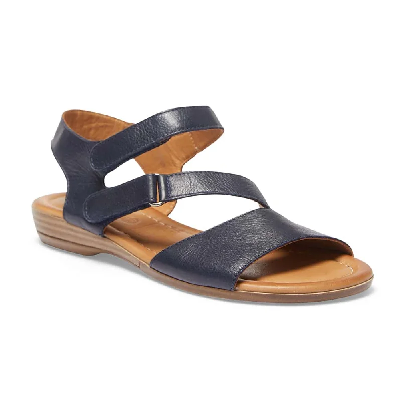 Kenya Sandal in Navy Leather