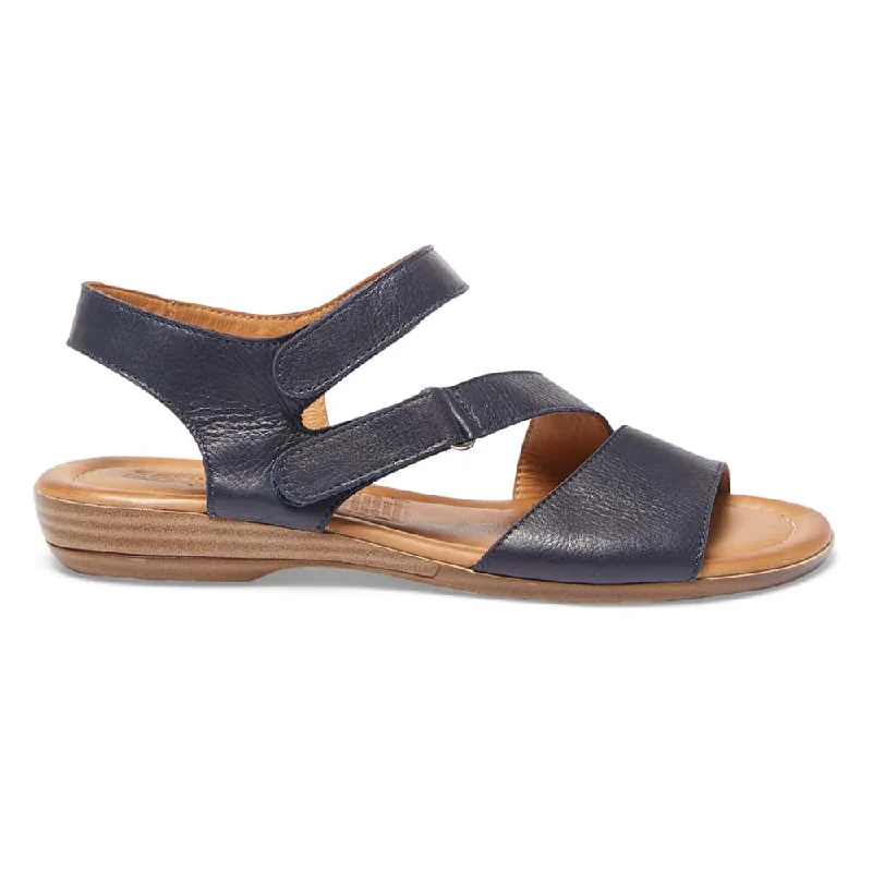 Kenya Sandal in Navy Leather