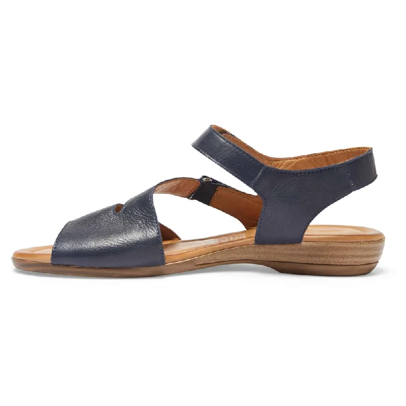 Kenya Sandal in Navy Leather