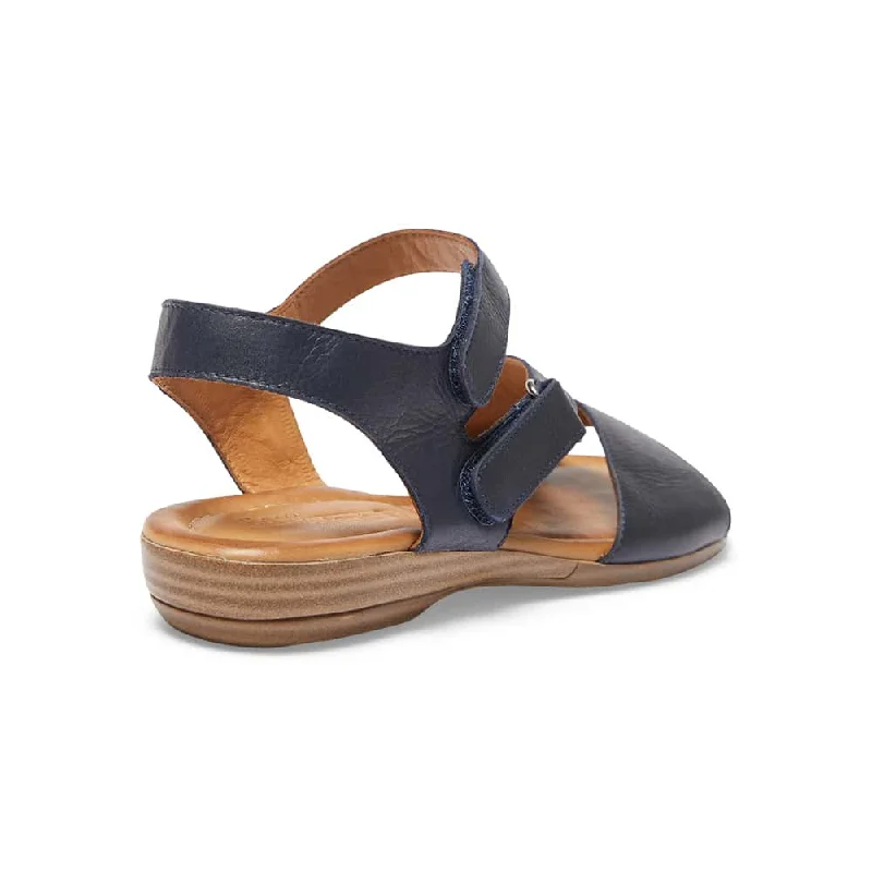 Kenya Sandal in Navy Leather