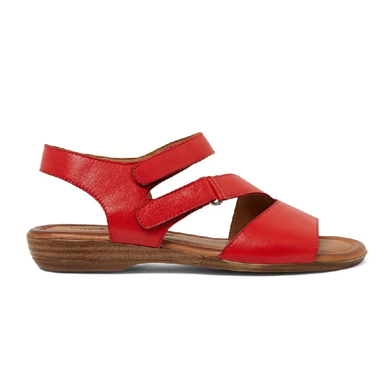 Kenya Sandal in Red Leather