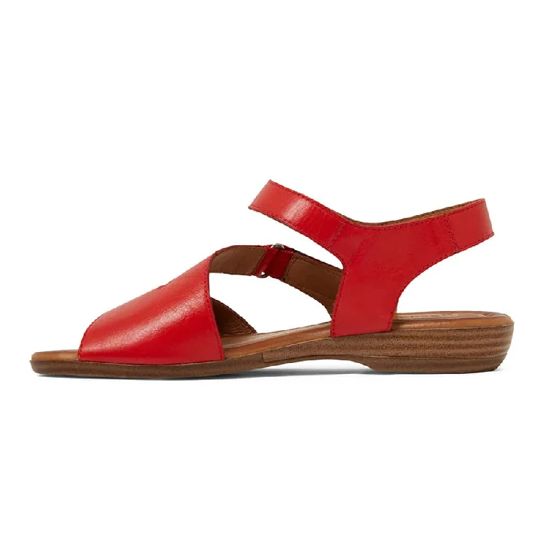 Kenya Sandal in Red Leather