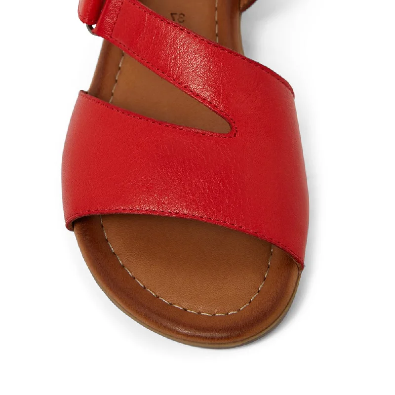 Kenya Sandal in Red Leather