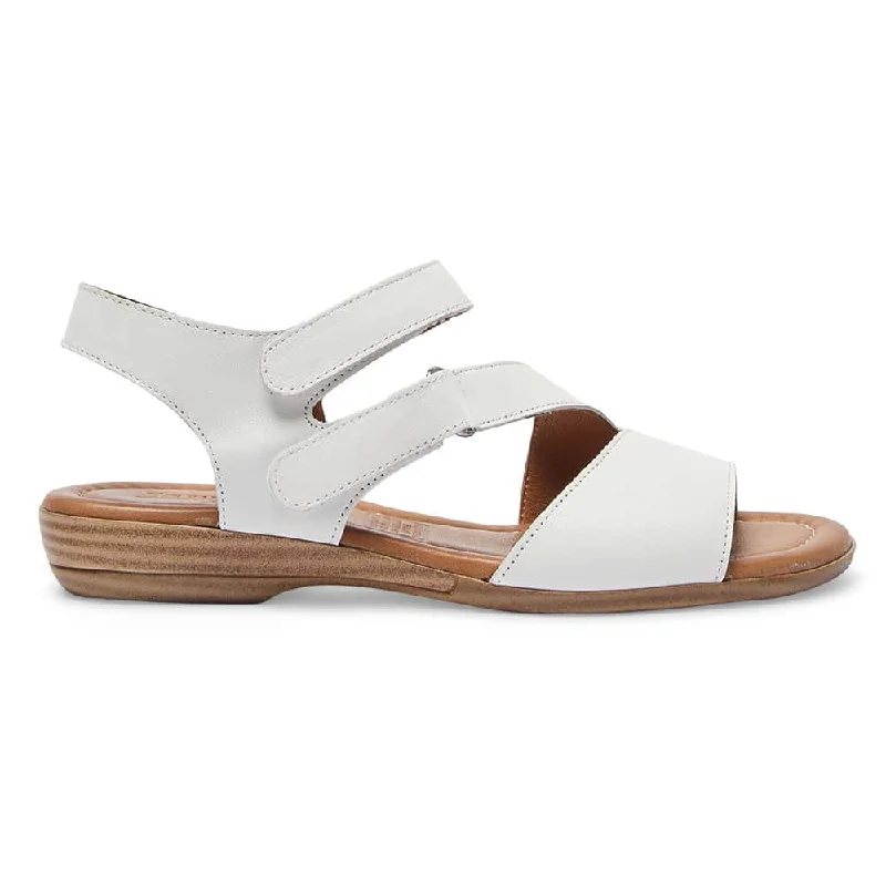 Kenya Sandal in White Leather