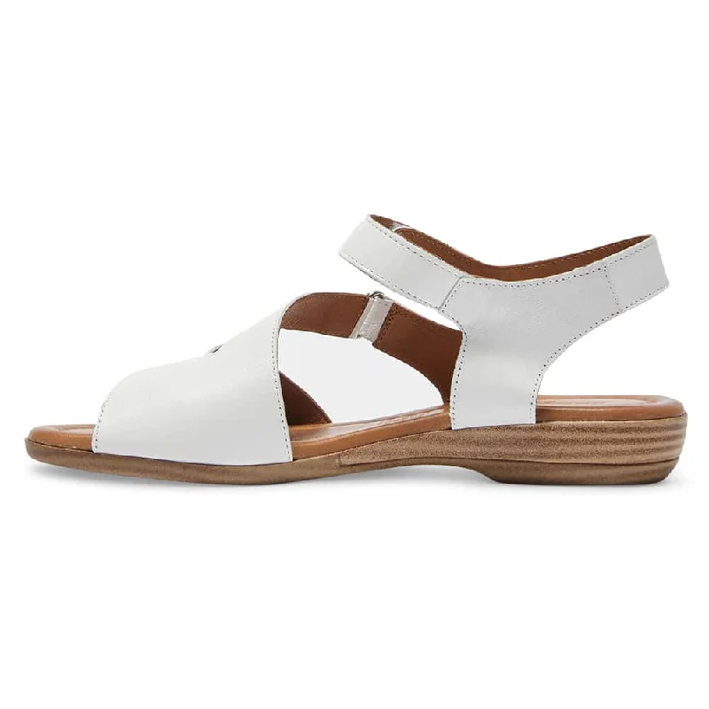 Kenya Sandal in White Leather