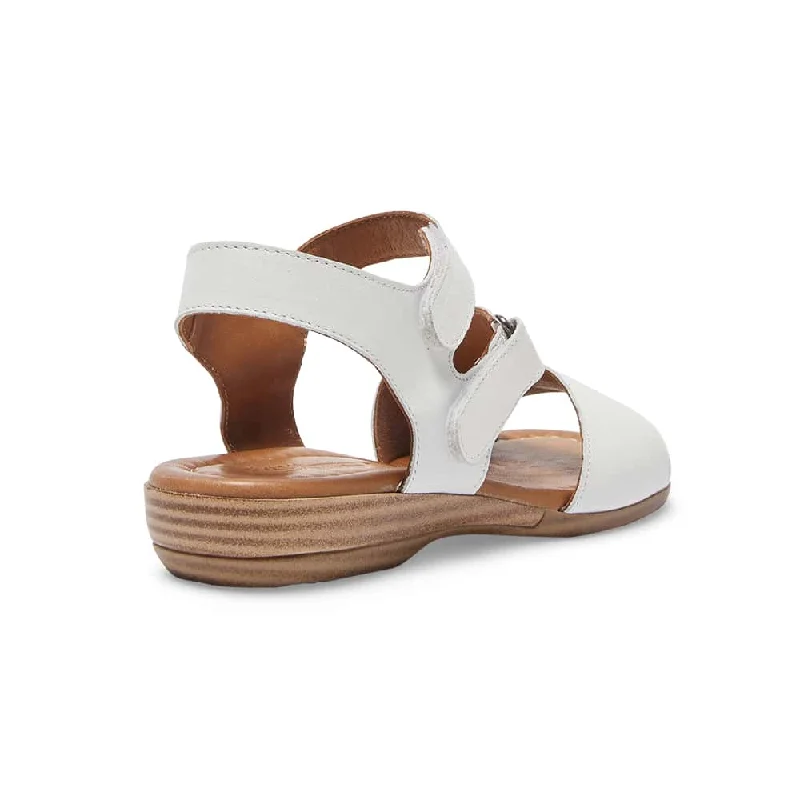 Kenya Sandal in White Leather