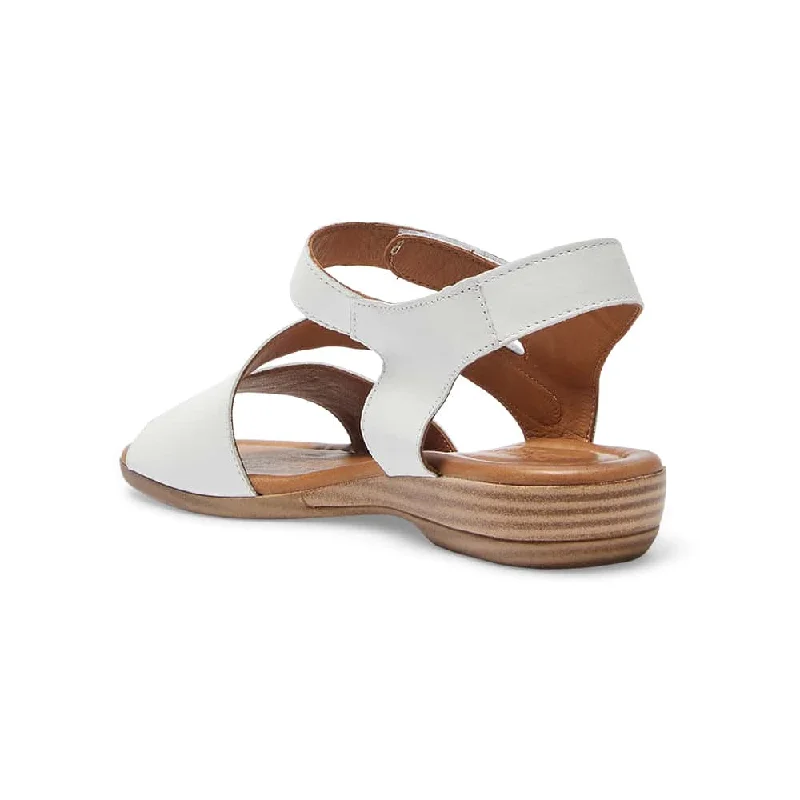 Kenya Sandal in White Leather